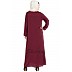 Designer Nida abaya with handwork- Maroon